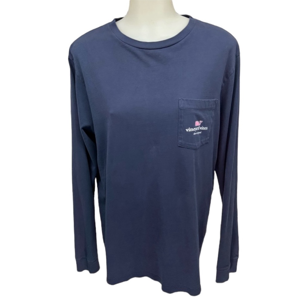 VINEYARD VINES Size Medium Shore Regional Navy Long Sleeve